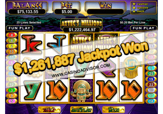 Aztec's Millions Online Casino Slot Winner