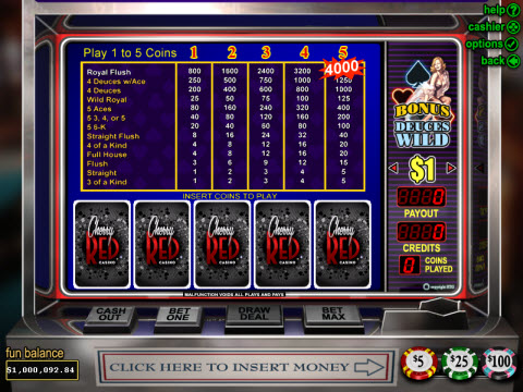 Bonus Deuces Wild Video Poker Preview