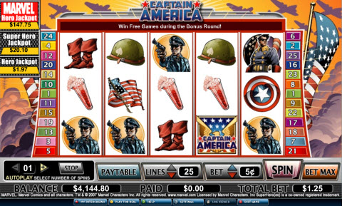 Captain America Online Casino Video Slot Preview