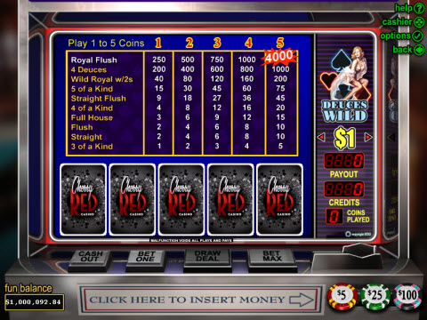 Casino Deuces Wild Video Poker