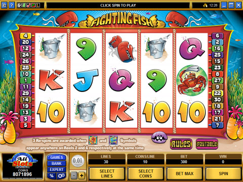 Microgaming Fighting Fish Video Slot