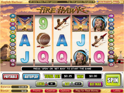 Fire hawk Casino Slot Preview