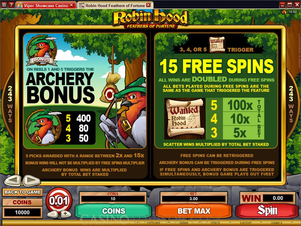 Casino Game Robin Hood