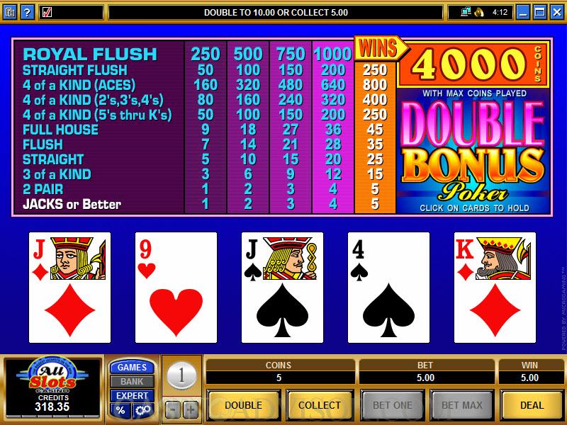 Full Review of Microgaming Double Bonus Video Poker Game