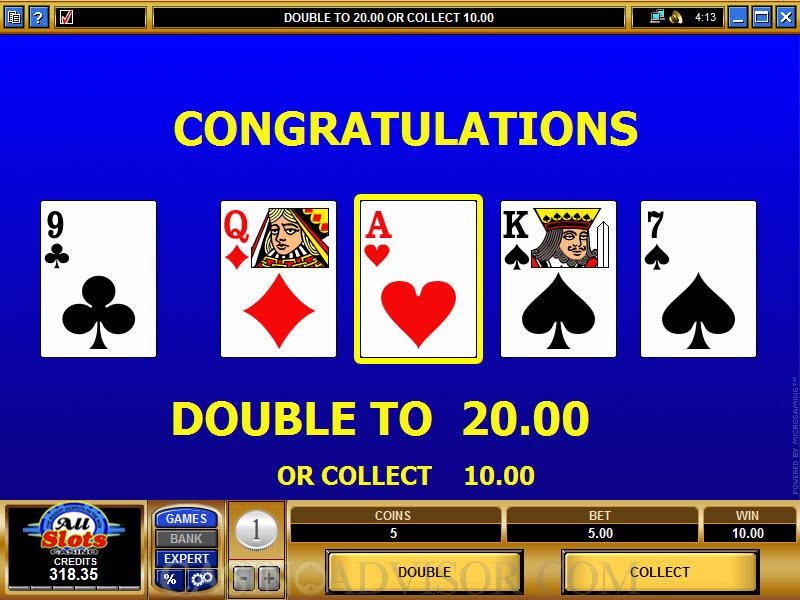 double double bonus video poker online casino in USA