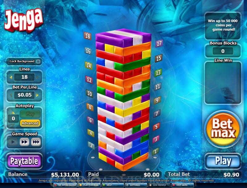 Cryptologic Jenga Online Casino Video Slot Game Review