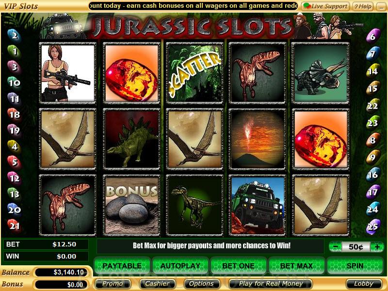 Vegas Technology Jurassic Slots Online Casino Game Review