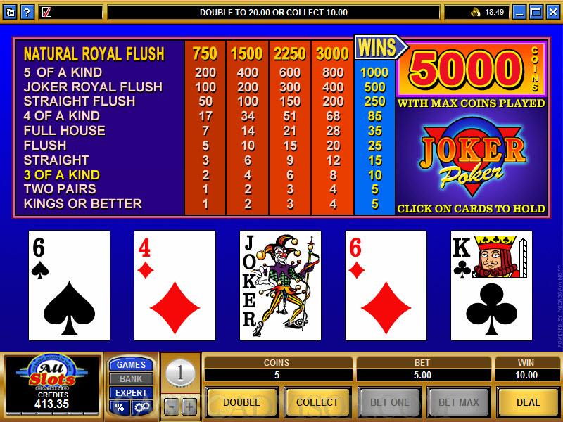 Review Of Microgaming Joker Poker Online Video Poker Game Variation