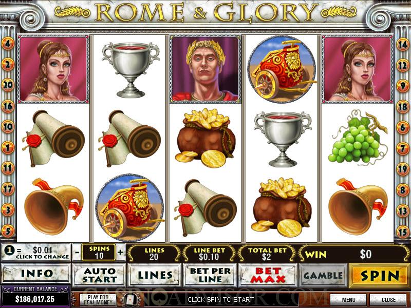 Playtech Rome \u0026 Glory Casino Video Slot Game Review