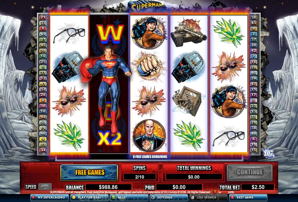 Cryptologic Superman Online Casino Video Slot Game Review