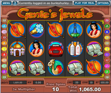 Genei's Jewels Slot - Free Spins Preview