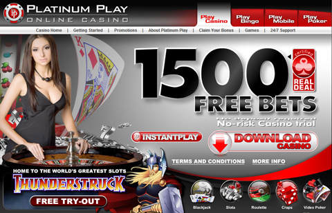 Platinum Play Online Casino Lobby Screenshot