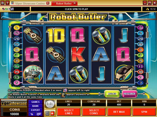 Robot Butler Video Slot Game Preview