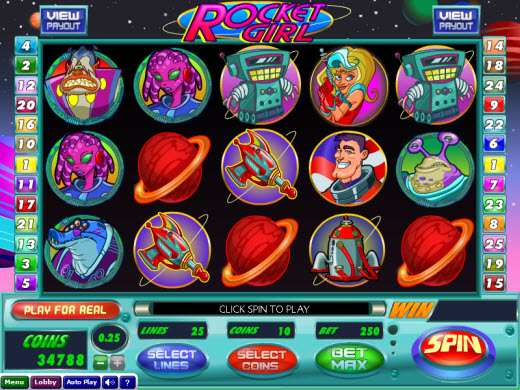 Rocket Girl Video Slot Preview