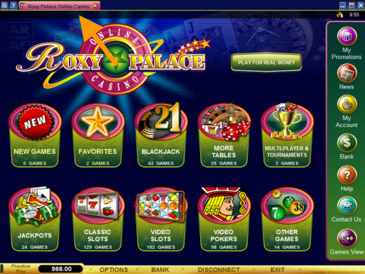 Roxy Palace Casino Tab System