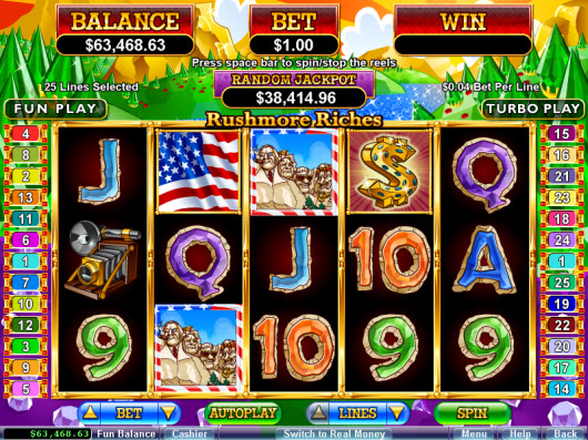Rushmore Riches Online Casino Video Slot