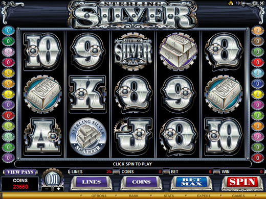 Sterling Silver Video Slot Preview