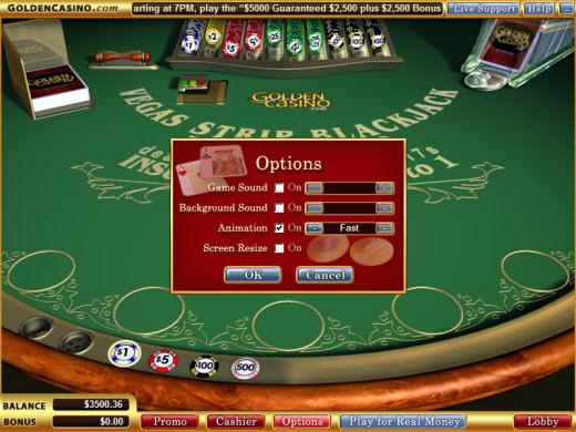 Vegas Technology Online Casino Customization Screenshot