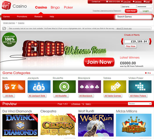 Virgin Casino New Website