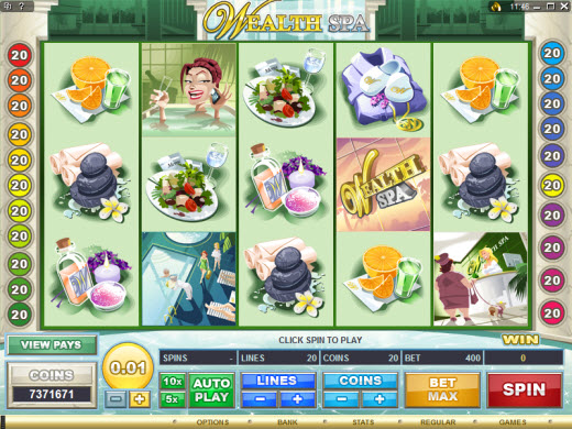 Wealth Spa Online Casino Video Slot Game